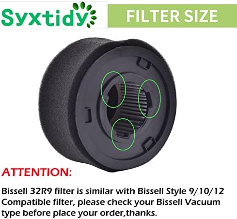 Vacuum Filters for Bissell Powerforce Helix Turbo 32r9,1240,82h1