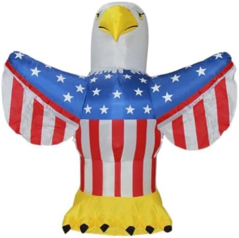 Impact Canopy Inflatable Outdoor Independence Day Decoration, Lighted 4th of July Eagle, 6 Feet Tall