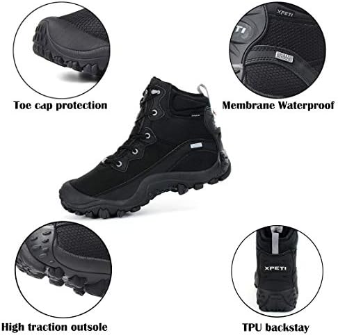 XPETI Women's Dimo Mid Waterproof Outdoor Hiking Boot Non Slip