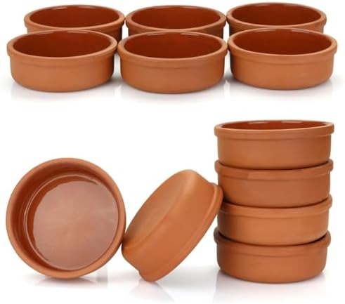 Areste Mexican Clay Cookware Set (Set of 6)- Terracotta Cooking Pots, Bowls, Plates, and Serving Dishes - Premium Spanish Earthenware for Baking