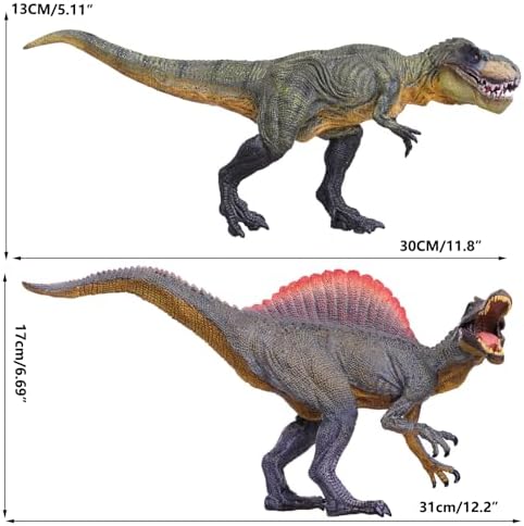 Gemini&Genius Dinosaur Toys Tyrannosaurus Rex and Spinosaurus Figures Toys