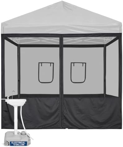Yescom Pop Up Canopy Half Mesh Sidewall with Window 10x10Ft for Food Booth