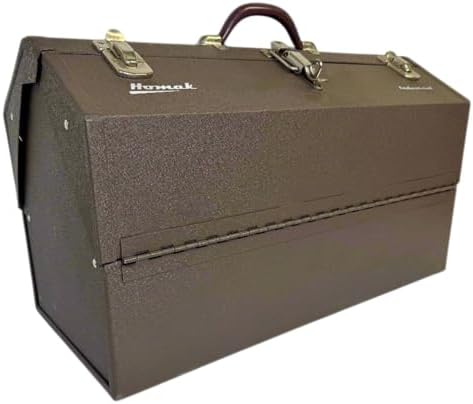 Homak Industrial 18-Inch Cantilever Steel Toolbox, Brown Winkle Powder Coat, BW00210180