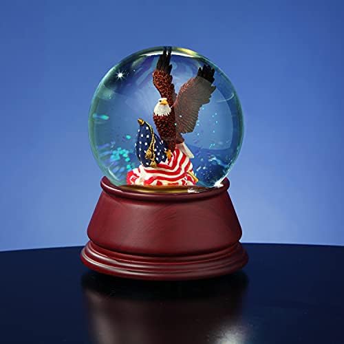 San Francisco Music Box American Eagle Musical Water Globe