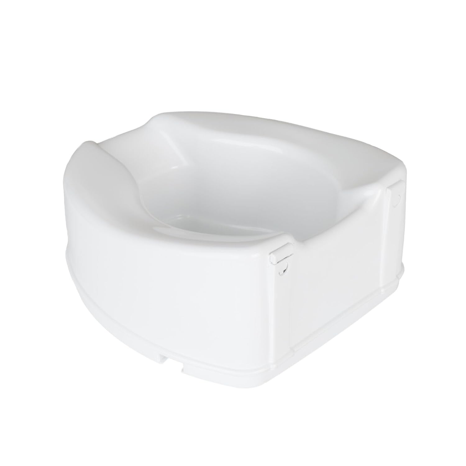 Homecraft Savanah Raised Toilet Seat 2" with Lid, Elongated & Elevated Lock Seat Support for Elderly, Handicapped and Disabled Users, White Colour | Elevated toilet seat riser for seniors and elderly; universal fit for most standard toilets, portable and…