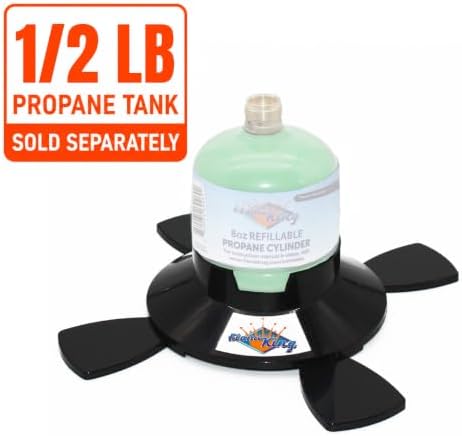 Flame King YSN1LBB Propane Base for 1LB and 1/2LB Propane Canisters for Safety and Stability