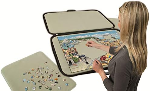 Jumbo, Puzzle Mates, Portapuzzle Deluxe - Standard 1, 000 Piece Jigsaw Storage Board Case, Jigsaw Puzzle Accessories