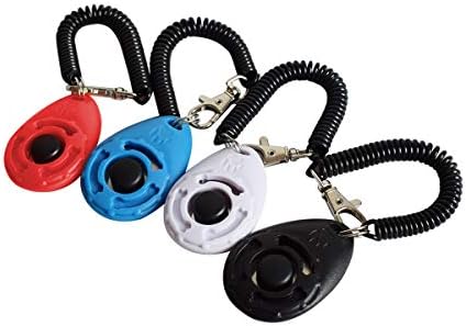 Ruconla- 4 Pack Dog Training Clicker with Wrist Strap, Pet Training Clicker Set