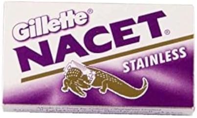 100 NACET STAINLESS Double Edge Razor Blades
