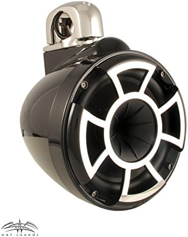 Wet Sounds Revolution Series 8 inch EFG HLCD Tower Speakers - Black w/ Fixed Clamp