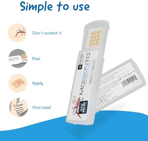 Moskinto The Original Mosquito Itch Relief Patches for Kids & Adults, Bug Bite Patches Soothe Swelling & Itching, Anti Itch Bug Bite Relief