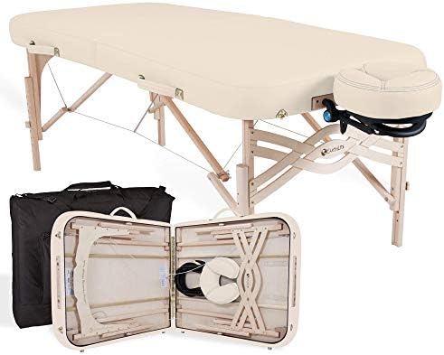 EARTHLITE Premium Portable Massage Table Package SPIRIT - Spa-Level Comfort, Deluxe Cushioning incl. Flex-Rest Face Cradle & Strata Face Pillow, Carry Case (30/32” x 73”) - Made in USA
