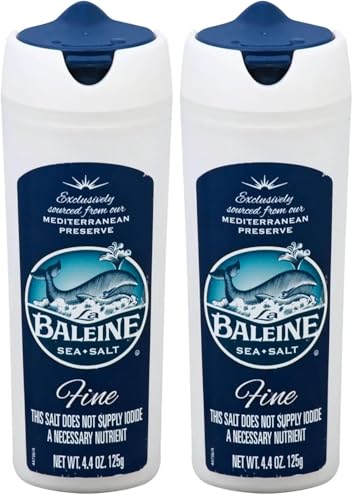 La Baleine Fine Sea Salt, Mediterranean Sea Salt, Shaker Bottle, Product of France, 4.4 Oz