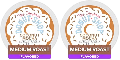 The Original Donut Shop Coffee,medium roast pods Coconut Mocha, 4.1 Ounce, 12 Count