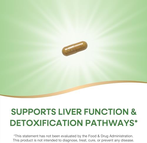 Nature's Way Milk Thistle Capsules, Supports Liver Function*, Vegan, 60 ct | Supports Liver Function & Liver Detox Pathways*, 175 mg Milk Thistle Seed Extract Standardized to 80% Silymarin per Serving