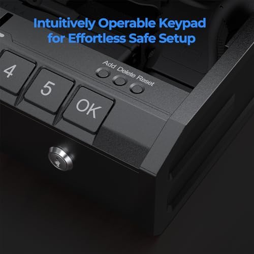 ONNAIS Iron SE Biometric Gun Safe for Handgun with Fingerprint Keypad Lock