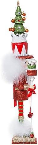 Kurt Adler Hollywood Tree Hat Nutracker, 15-Inch, Red and Green | Free-Standing Collectible Wooden Holiday Decoration