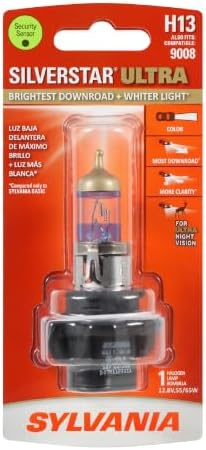 SYLVANIA - 9005 SilverStar Ultra - High Performance Halogen Headlight Bulb, High Beam, Low Beam and Fog Replacement Bulb, Brightest Down Road with Whiter Light, Tri-Band Technology (Contains 1 Bulb)