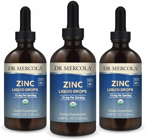 Dr. Mercola Zinc Liquid Drops, 15 mg, 3.88 fl oz (28 Servings)