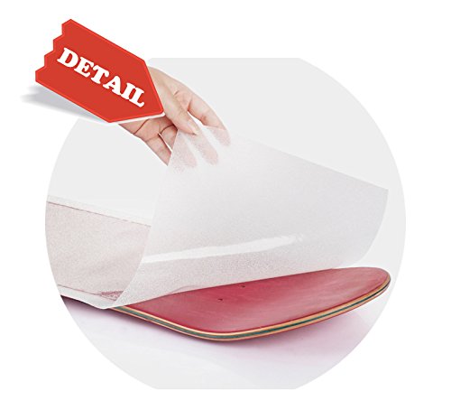 ZUEXT 11" x 50" Clear Skateboard Grip Tape (125x27cm) | Waterproof, Anti Slip Bubble Free, Transparent