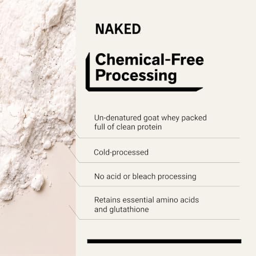 NAKED Goat - Pasture Fed Goat Whey Protein Powder from Small-Herd Wisconsin Dairies, 2Lb Bulk, GMO Free, Soy Free. Easy to Digest - All Natural - 23 Grams of Protein - 30 Servings