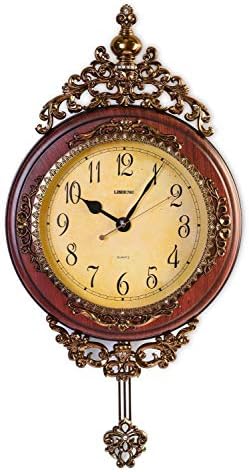 SHISEDECO 29.5" Large Vintage Antique Grandfather Pendulum Wall Clock, Blue