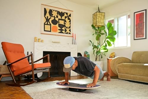 IndoFLO Balance Cushion - 14" Diameter - Inflatable and Fully Adjustable without a Pump - Use for Balance Board, Standing Desk or Physical Therapy.