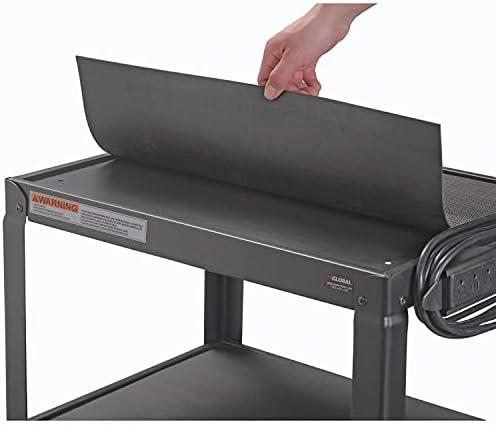 Global Industrial Steel Audio Visual & Instrument Cart - Black