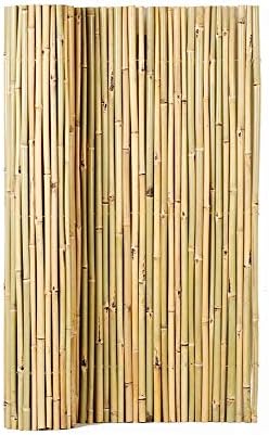 Mininfa Natural Rolled Bamboo Fence, Eco-Friendly Bamboo Fencing, 4 ft High x 6 ft Long