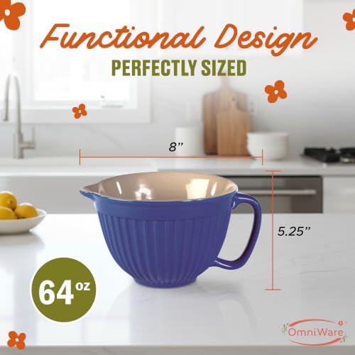 Simsbury Batter Bowl - Simply Blue, 64 Oz