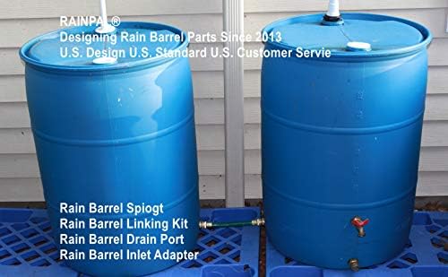 RBL020 Rain Barrel Linking Kit (Two Brass Bulkhead Fitting and One 8 inch 3/4" I.D. hose)