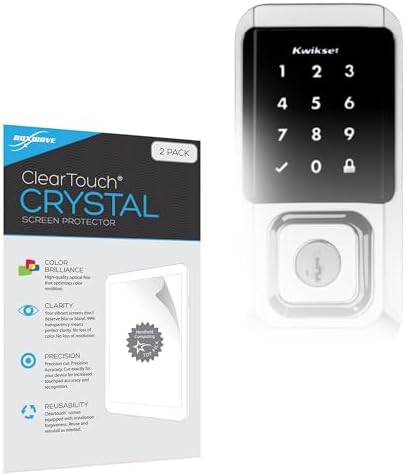 BoxWave Screen Protector Compatible with Kwikset Halo Touchscreen Deadbolt - ClearTouch Crystal (2-Pack), HD Film Skin - Shields from Scratches
