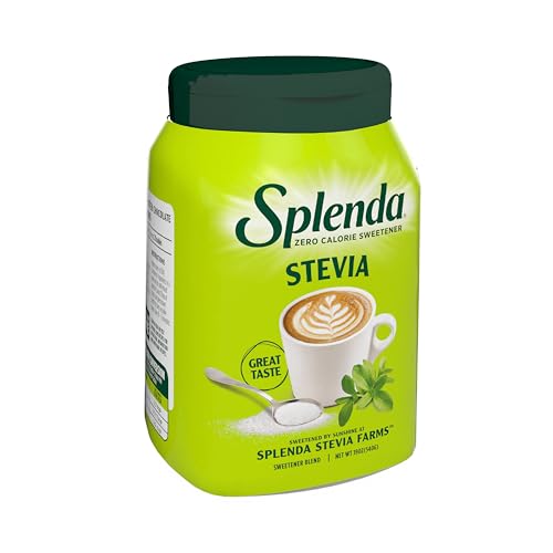 SPLENDA Stevia Zero Calorie Sweetener, Plant Based Sugar Substitute Granulated Powder, 19 oz Jar