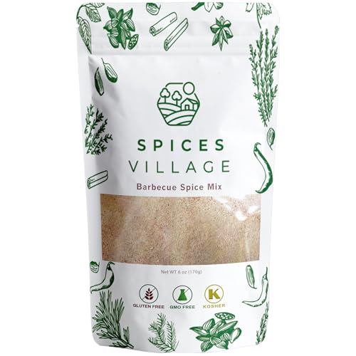 Spices Village BBQ Seaosning, Barbecue Spice Mix, Gluten Free All Purpose Seasoning, 6 oz, Barbecue Seasonings, Mix of Paprika, Onion, Garlic, Tomato
