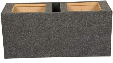 QPower QBOMB15VSQ QBOMB 15 Inch Center Vented Dual Ported Subwoofer Enclosure Speaker Box for Car Audio Sound Systems, Square