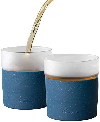 Rabbit Freezable Whiskey Glasses, 2 Count (Pack of 1), Speckled Navy