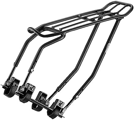 Ibera Bike Rack - Bicycle Touring Carrier Plus+ for Disc Brake/Non-Disc Brake Mount, Fat Tire Bikes, Frame-Mounted for Heavier Top & Side Loads, Height Adjustable for 26"-29" Frames
