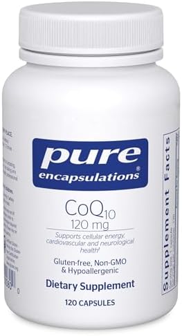 Pure Encapsulations CoQ10 120 mg - Coenzyme Q10 Supplement for Heart Health, Energy, Antioxidants, Brain & Memory Health - Cellular Health, Cognition & Cardiovascular Support* - 120 Capsules | Coenzyme Q10 Supplement for Heart Health, Energy, Antioxidant…
