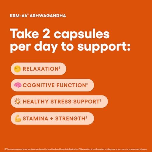 Physician's CHOICE KSM-66 Ashwagandha Root Extract 1,000mg, Organic, 60ct