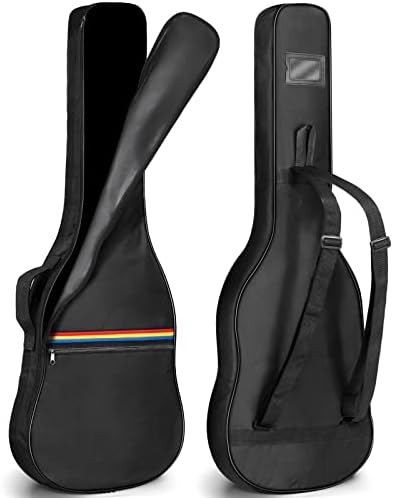 CAHAYA Electric Guitar Bag Gig Bag 6mm Padding Padded Backpack with Reflective Bands Soft Guitar Case Black CY0225