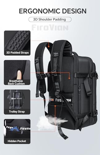 70L Travel Backpack with Vacuum Compression System | 70L Vacuum Backpack, 2 Detachable TPU Bags, TSA Lock, Fits 16" Laptop