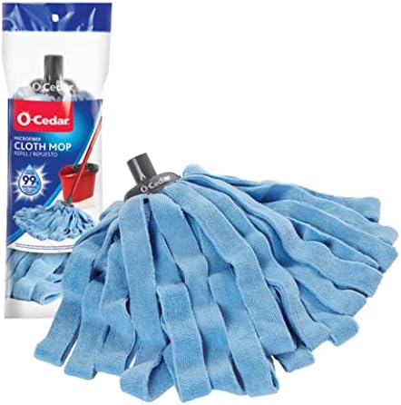 O-Cedar Microfiber Cloth Mop & QuickWring Bucket with Extra Refill, 2 Piece Set