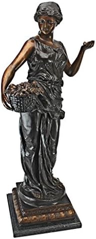 Design Toscano Neolithic Style Gaia Earth Mother Woman Indoor/Outdoor Garden Statue, 40 inches tall, Cast Stone Resin, Rough Stone Finish