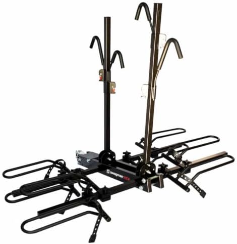 Swagman XTC2 Hitch Mount Bike Rack – Platform Carrier for 2 Bikes, Ratcheting Hook System, Compact Clam-Shell Folding Design | Platform Carrier for 2 Bikes, Ratcheting Hook System, Compact Clam-Shell Folding Design, 1-1/4" or 2" Hitch Receiver