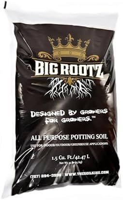 Soil King Big Rootz Organic Potting Soil Mix, CDFA & EnvirOganic Certified, pH Adjusted with Mycorrhizae