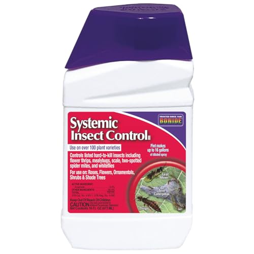 Bonide Systemic Insect Control, 16 oz Concentrate Long Lasting Insecticide for Outdoor Gardening, Makes 16 Gallons | Long Lasting Insecticide
