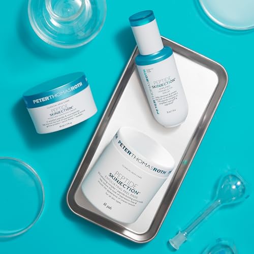 Peter Thomas Roth | Peptide Skinjection™ Exfoliating Peel Pads, For Smoothing Expression Lines & Emerging Wrinkles, Fragrance-Free, Alcohol-Free