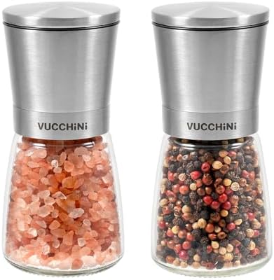 Vucchini Stainless Steel Salt and Pepper Grinder Set Manual