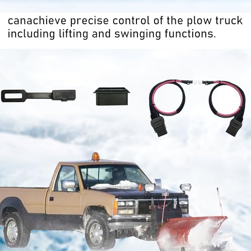 Cable Plow and Truck Side 2-Pin with Dust Cover, Model 21294 8245 61169 8274, Western Plow Parts, Boss Plow Wiring Harness, Snow Plow for Truck
