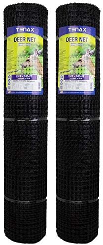 Tenax Garden Netting - Heavy Duty Deer Netting, UV Resistant - 7 ft x 100 ft, Pack of 2 - Plastic